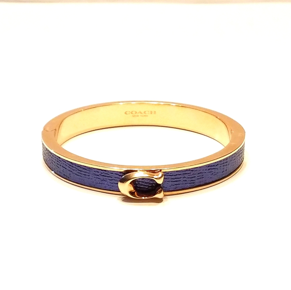 Coach cuff bracelet blue/gold